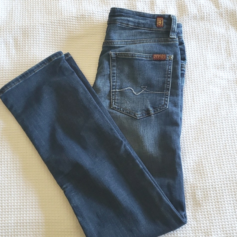 7 For All Mankind Slimmy Boys 11-12 Stretch Blue Denim Jeans Pants